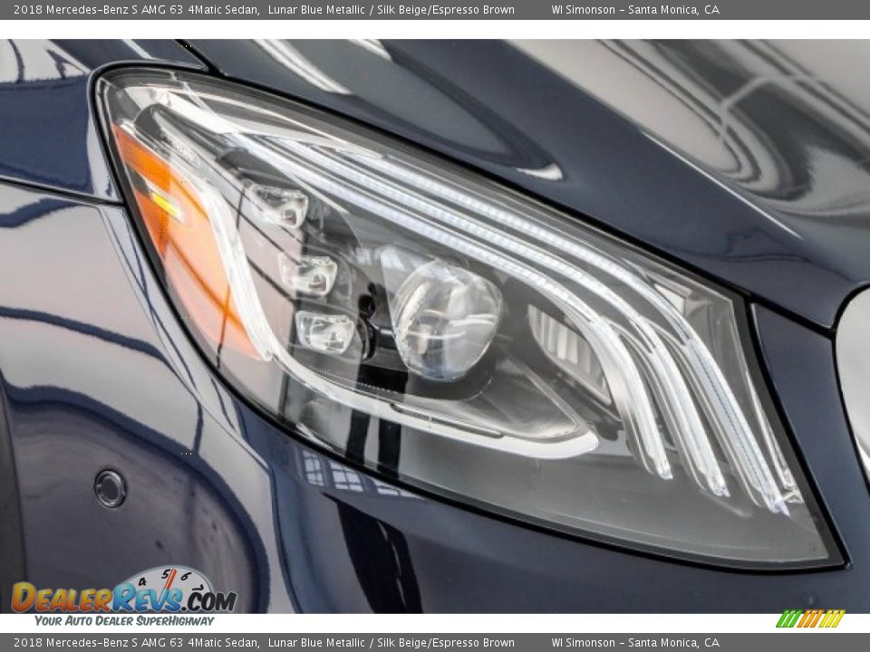 2018 Mercedes-Benz S AMG 63 4Matic Sedan Lunar Blue Metallic / Silk Beige/Espresso Brown Photo #31