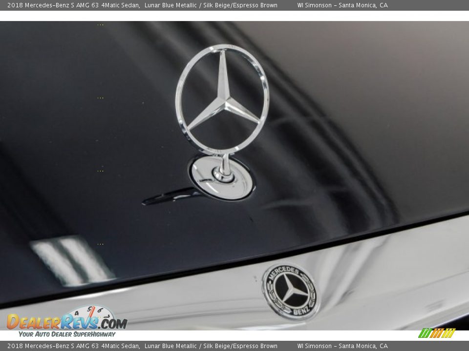 2018 Mercedes-Benz S AMG 63 4Matic Sedan Lunar Blue Metallic / Silk Beige/Espresso Brown Photo #32