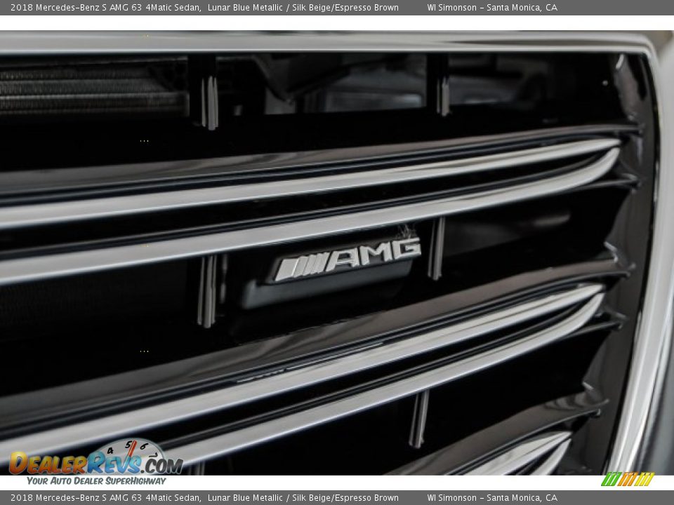 2018 Mercedes-Benz S AMG 63 4Matic Sedan Lunar Blue Metallic / Silk Beige/Espresso Brown Photo #33