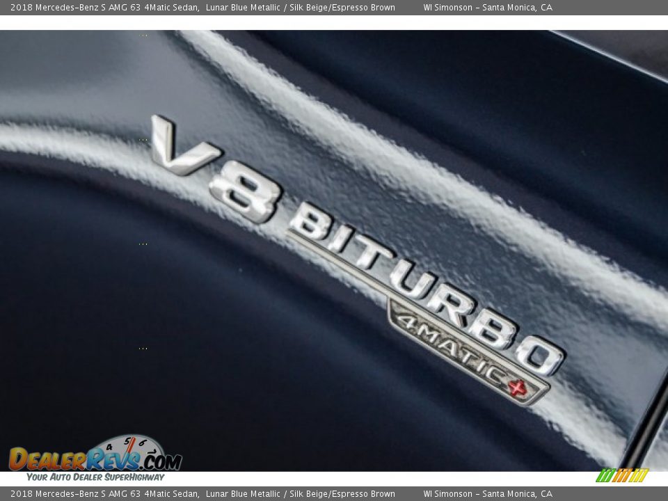 2018 Mercedes-Benz S AMG 63 4Matic Sedan Lunar Blue Metallic / Silk Beige/Espresso Brown Photo #34