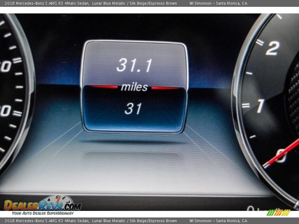 2018 Mercedes-Benz S AMG 63 4Matic Sedan Lunar Blue Metallic / Silk Beige/Espresso Brown Photo #35