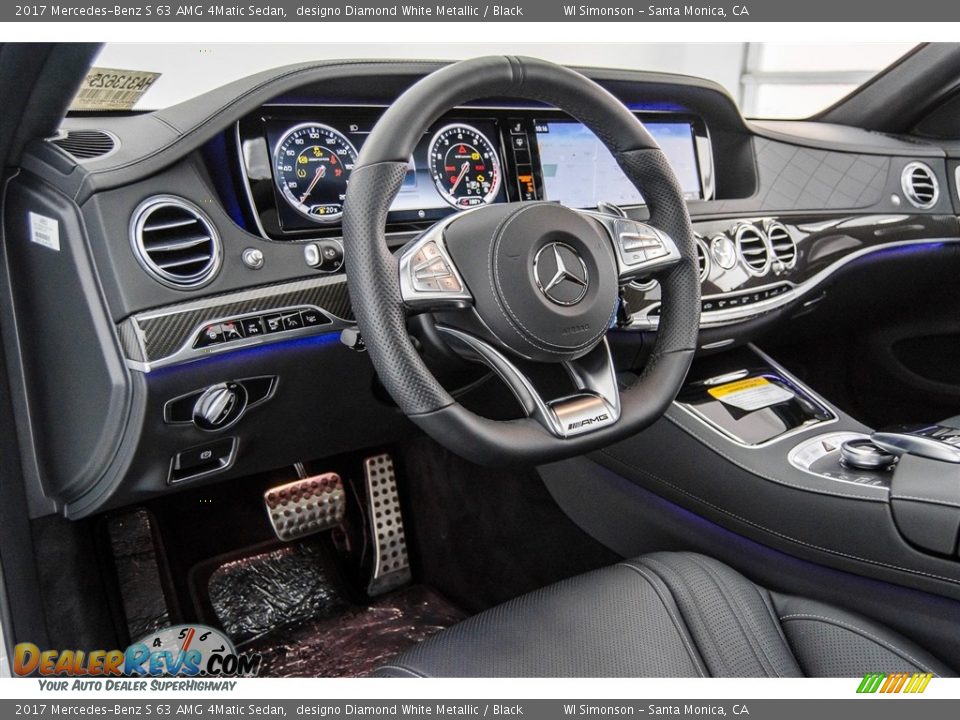 2017 Mercedes-Benz S 63 AMG 4Matic Sedan designo Diamond White Metallic / Black Photo #30