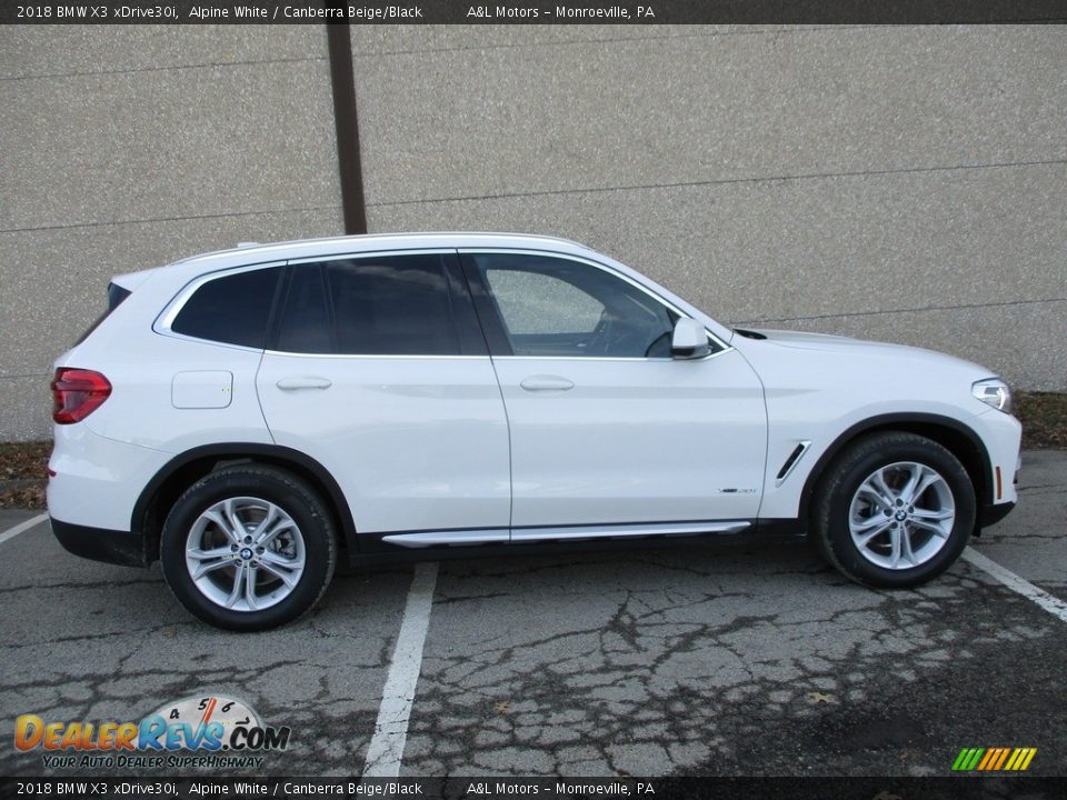 2018 BMW X3 xDrive30i Alpine White / Canberra Beige/Black Photo #2