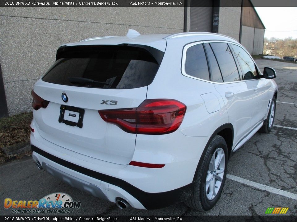 2018 BMW X3 xDrive30i Alpine White / Canberra Beige/Black Photo #3