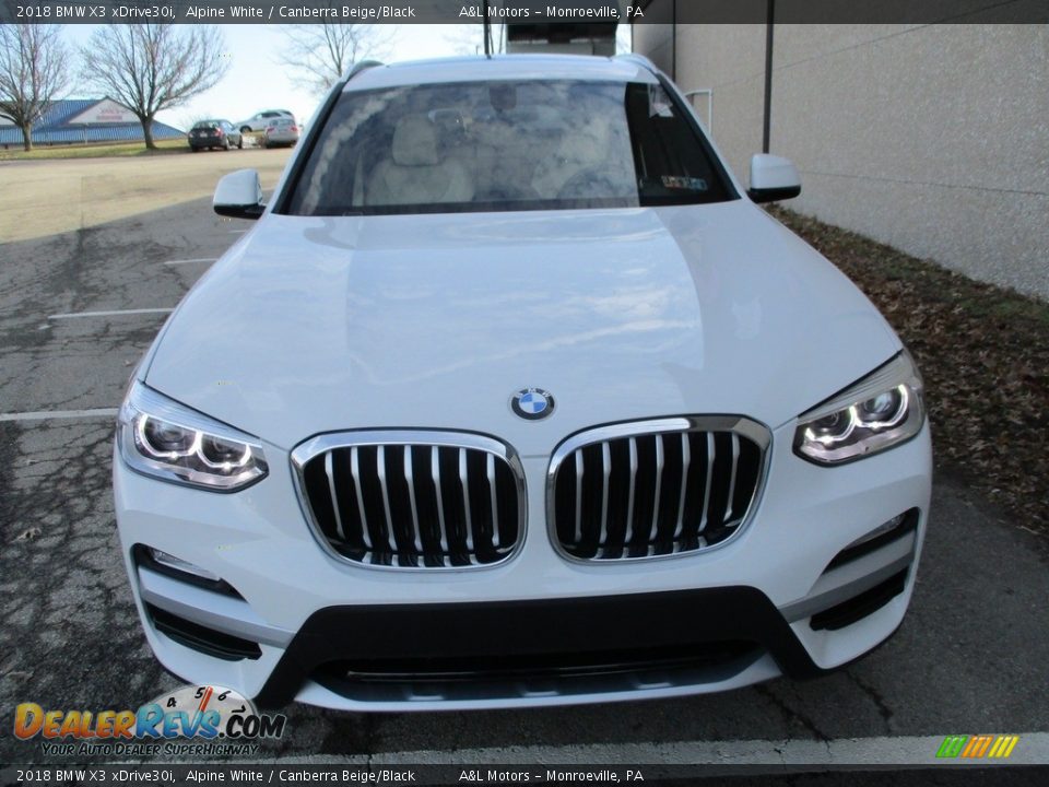 2018 BMW X3 xDrive30i Alpine White / Canberra Beige/Black Photo #7