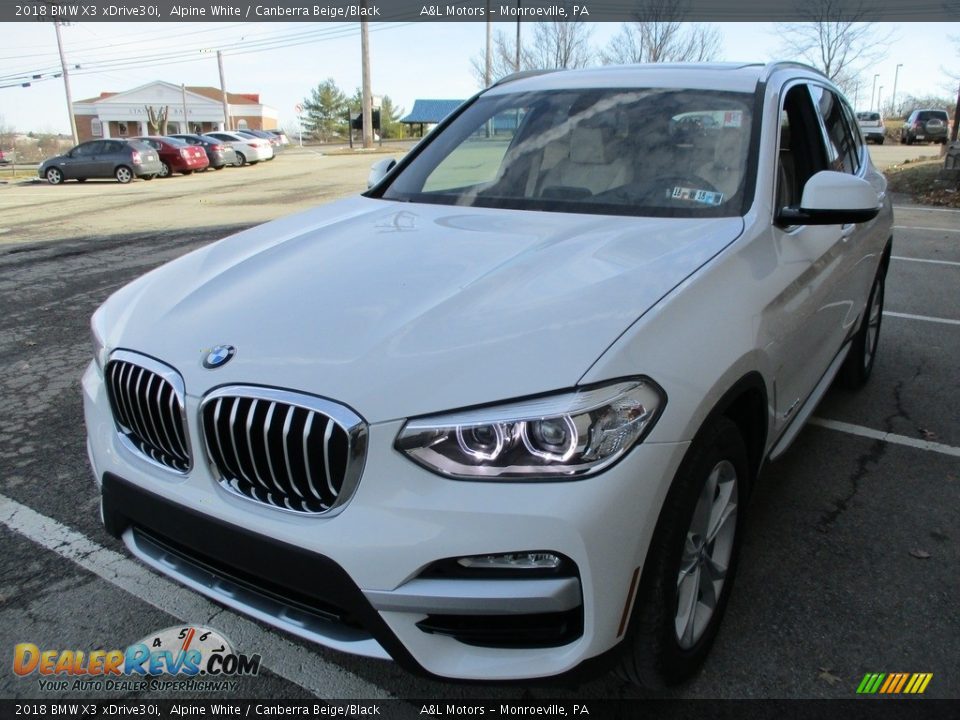 2018 BMW X3 xDrive30i Alpine White / Canberra Beige/Black Photo #8