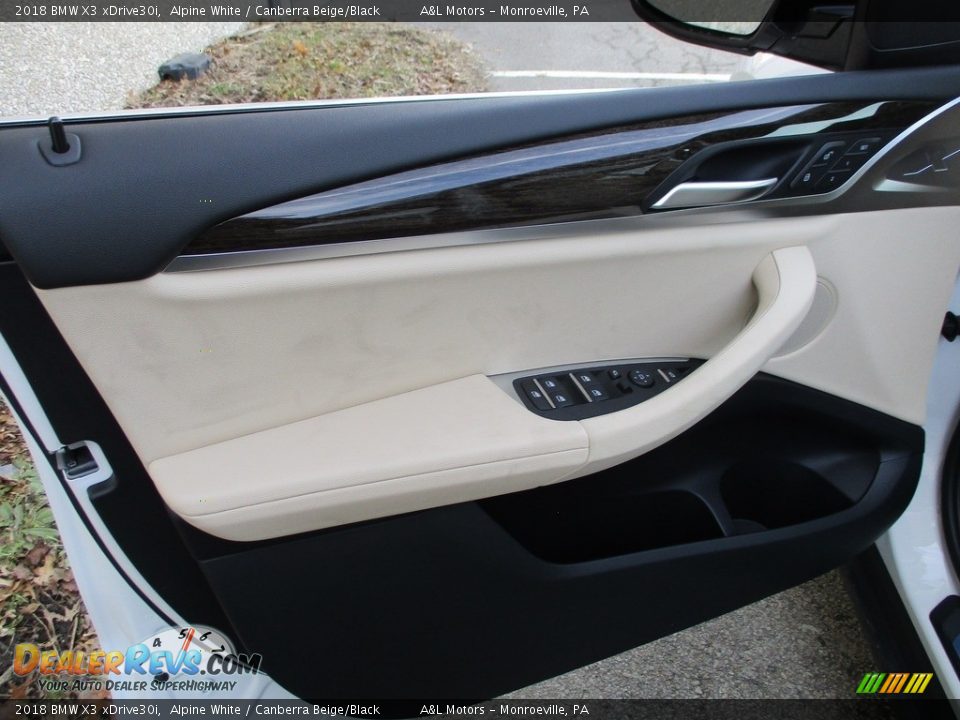 2018 BMW X3 xDrive30i Alpine White / Canberra Beige/Black Photo #9