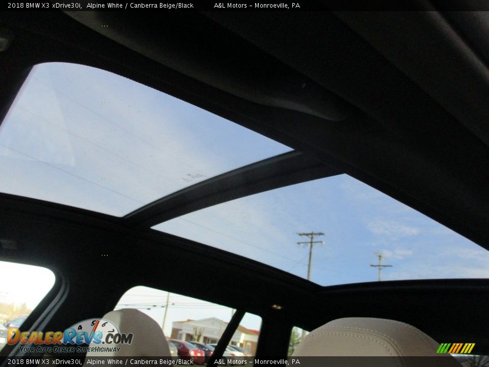 2018 BMW X3 xDrive30i Alpine White / Canberra Beige/Black Photo #10