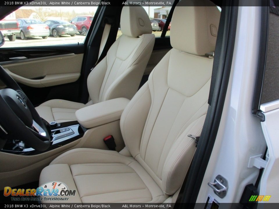 2018 BMW X3 xDrive30i Alpine White / Canberra Beige/Black Photo #11