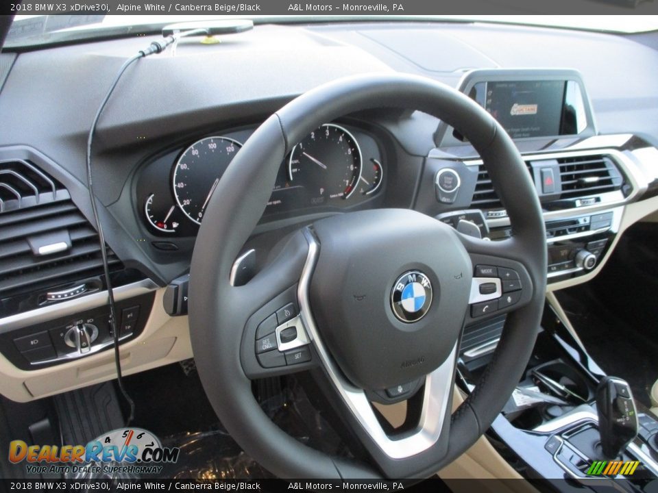 2018 BMW X3 xDrive30i Alpine White / Canberra Beige/Black Photo #13