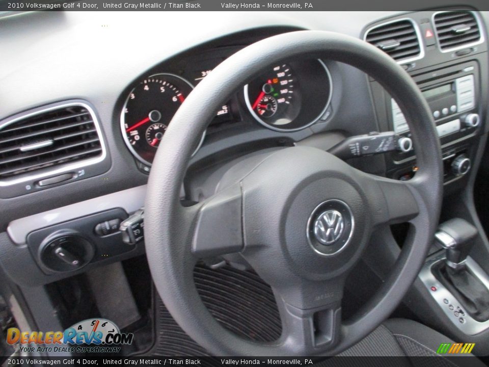 2010 Volkswagen Golf 4 Door United Gray Metallic / Titan Black Photo #13