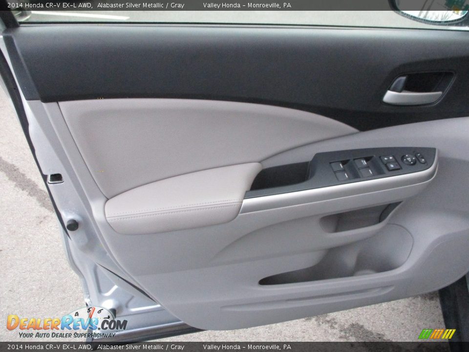 2014 Honda CR-V EX-L AWD Alabaster Silver Metallic / Gray Photo #10