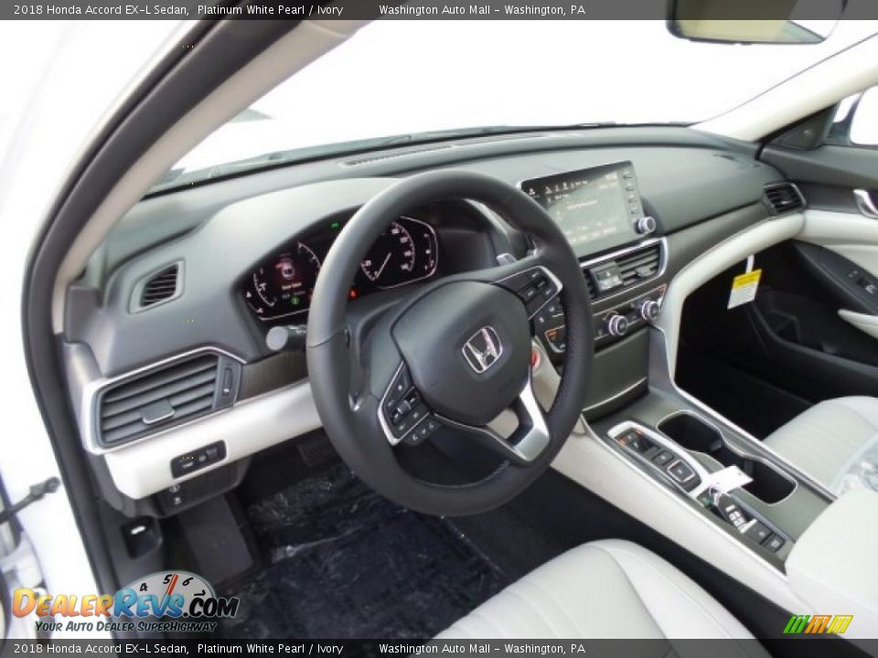 Ivory Interior - 2018 Honda Accord EX-L Sedan Photo #8