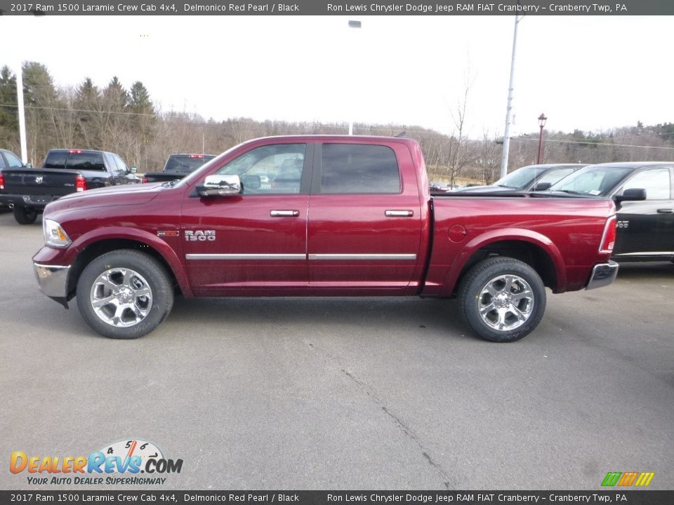 2017 Ram 1500 Laramie Crew Cab 4x4 Delmonico Red Pearl / Black Photo #2