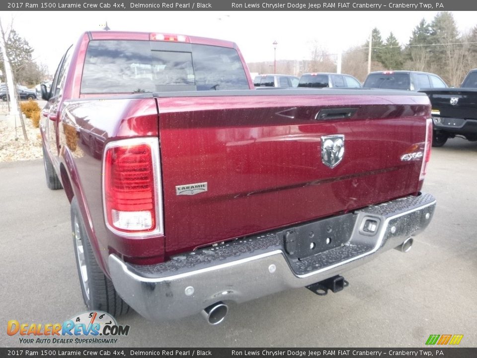 2017 Ram 1500 Laramie Crew Cab 4x4 Delmonico Red Pearl / Black Photo #3