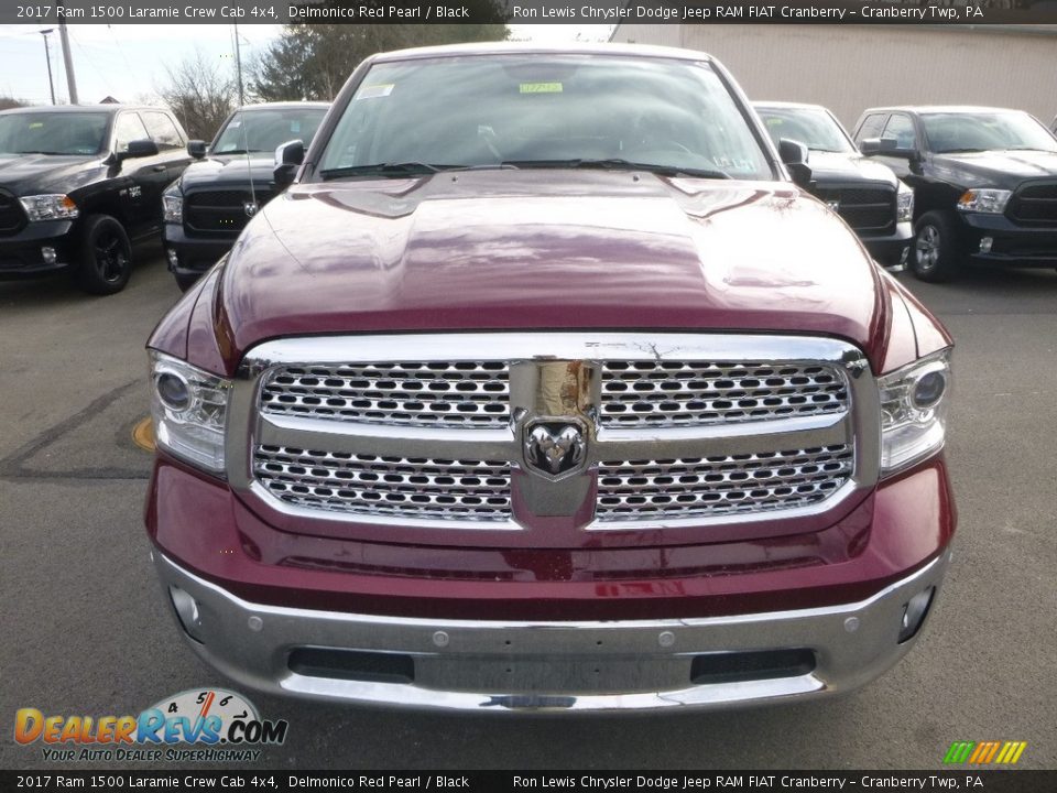 2017 Ram 1500 Laramie Crew Cab 4x4 Delmonico Red Pearl / Black Photo #8
