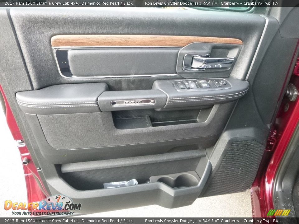 2017 Ram 1500 Laramie Crew Cab 4x4 Delmonico Red Pearl / Black Photo #14