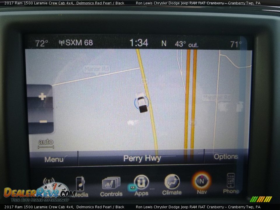 2017 Ram 1500 Laramie Crew Cab 4x4 Delmonico Red Pearl / Black Photo #18