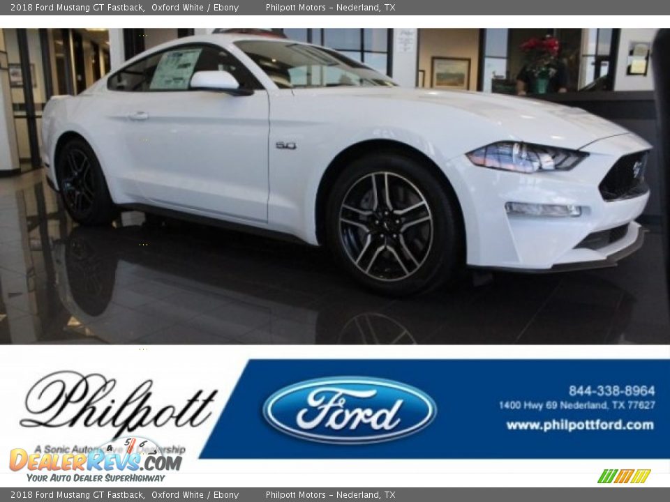 2018 Ford Mustang GT Fastback Oxford White / Ebony Photo #1