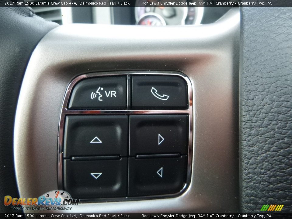 2017 Ram 1500 Laramie Crew Cab 4x4 Delmonico Red Pearl / Black Photo #21