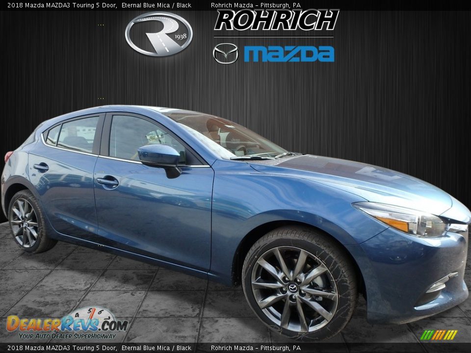 2018 Mazda MAZDA3 Touring 5 Door Eternal Blue Mica / Black Photo #1