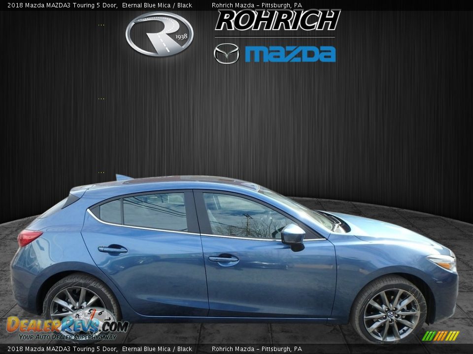 2018 Mazda MAZDA3 Touring 5 Door Eternal Blue Mica / Black Photo #2