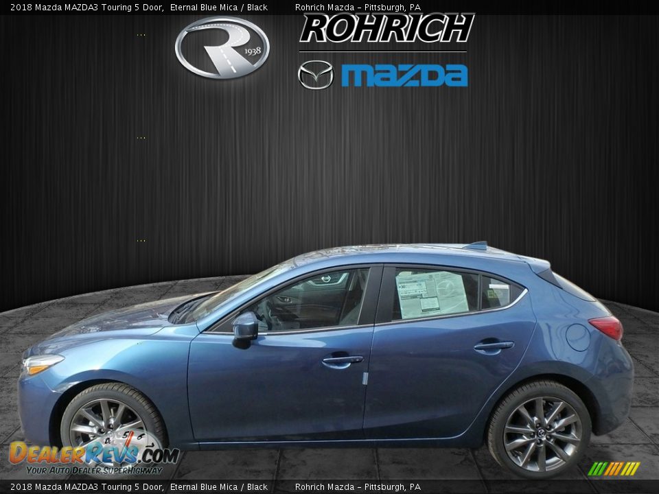 2018 Mazda MAZDA3 Touring 5 Door Eternal Blue Mica / Black Photo #3