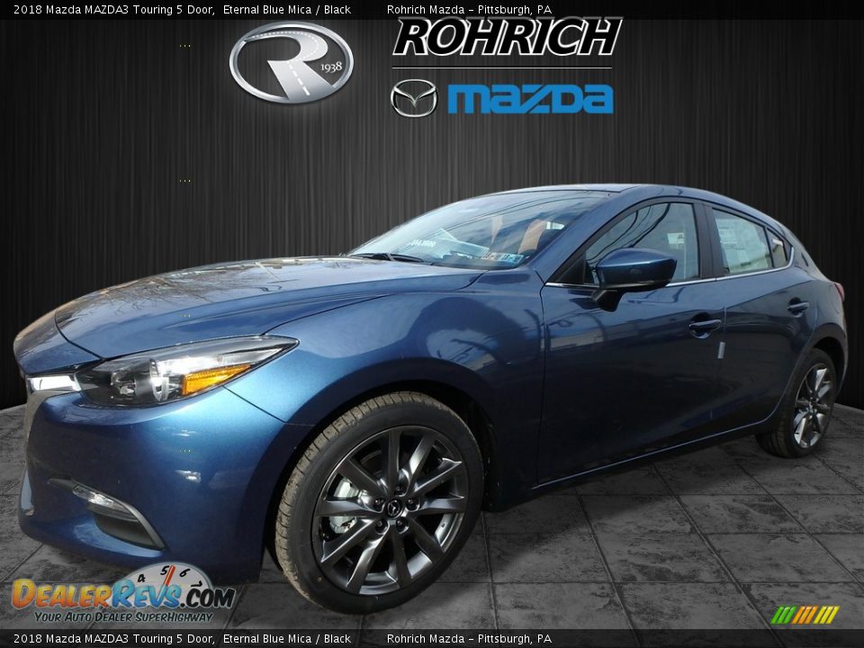 2018 Mazda MAZDA3 Touring 5 Door Eternal Blue Mica / Black Photo #4
