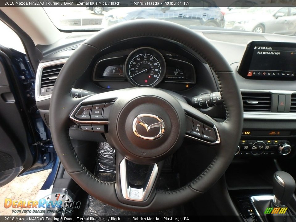 2018 Mazda MAZDA3 Touring 5 Door Eternal Blue Mica / Black Photo #12
