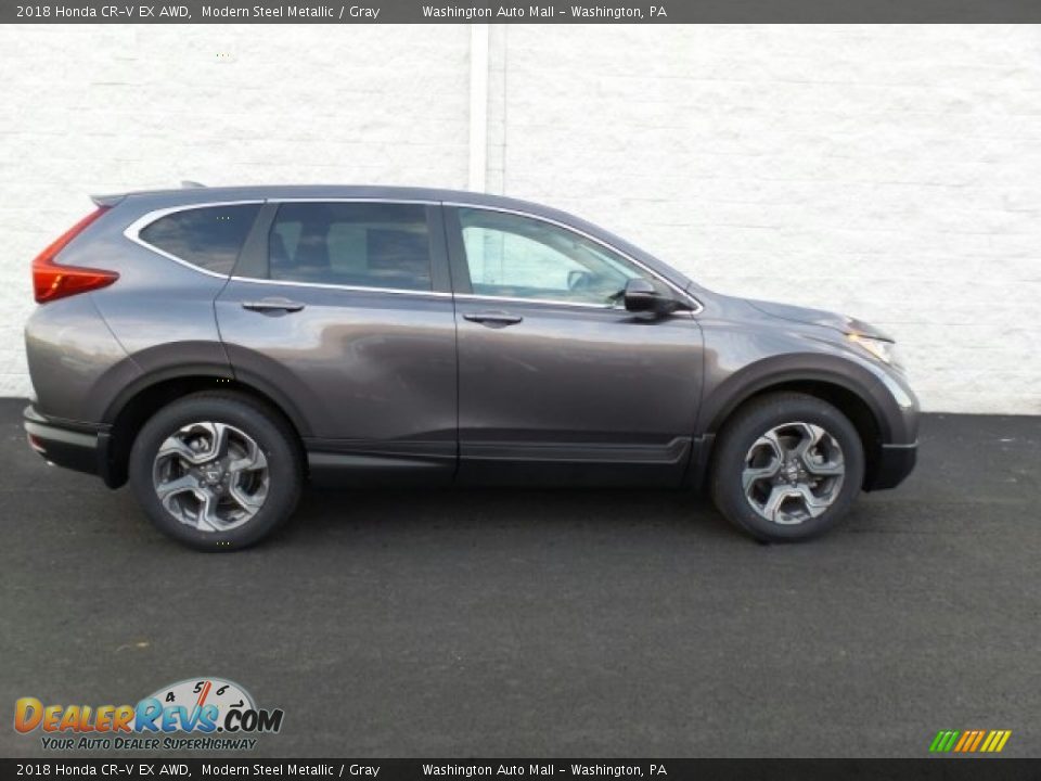 2018 Honda CR-V EX AWD Modern Steel Metallic / Gray Photo #2