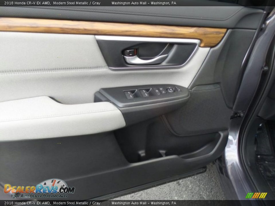 2018 Honda CR-V EX AWD Modern Steel Metallic / Gray Photo #12