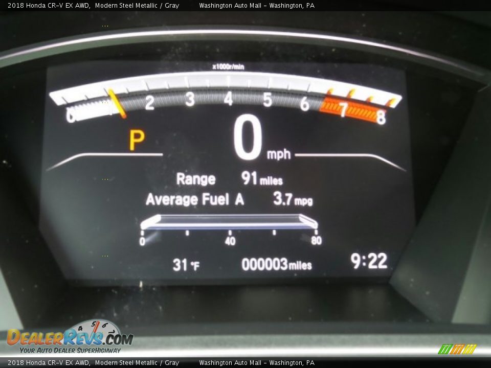 2018 Honda CR-V EX AWD Modern Steel Metallic / Gray Photo #13