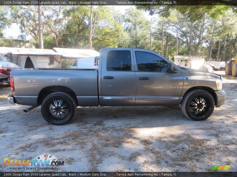 2006 Dodge Ram 1500 Laramie Quad Cab Black / Medium Slate Gray Photo #5