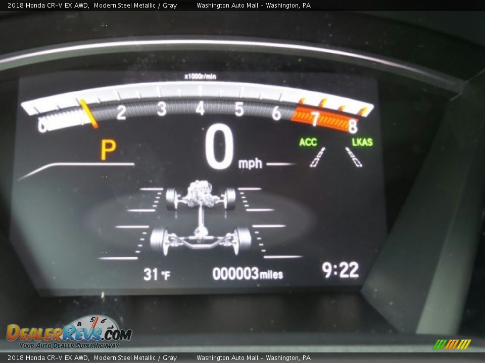 2018 Honda CR-V EX AWD Modern Steel Metallic / Gray Photo #15