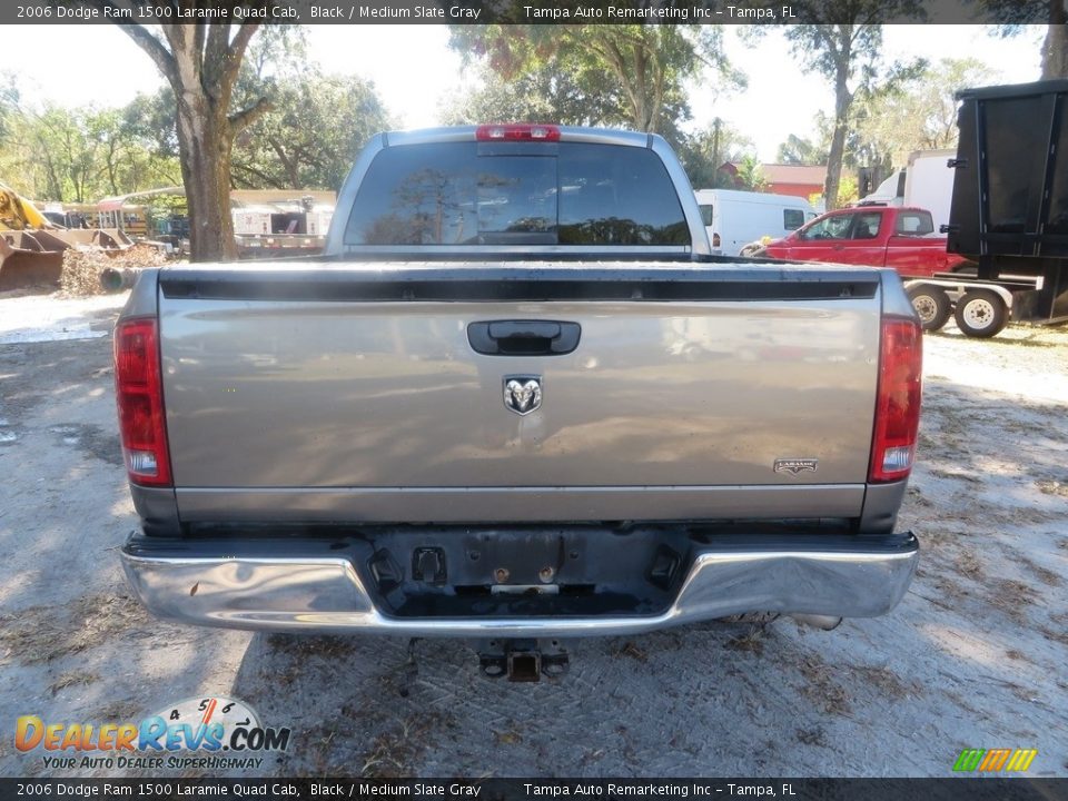 2006 Dodge Ram 1500 Laramie Quad Cab Black / Medium Slate Gray Photo #6