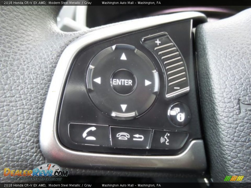 2018 Honda CR-V EX AWD Modern Steel Metallic / Gray Photo #17