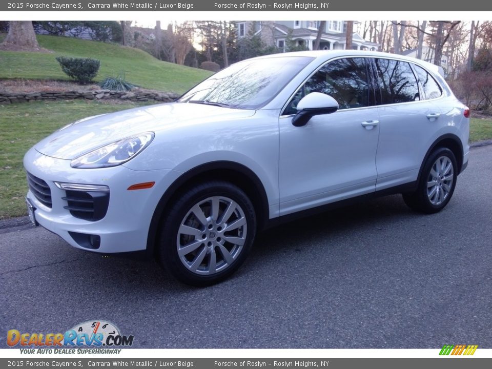 2015 Porsche Cayenne S Carrara White Metallic / Luxor Beige Photo #1