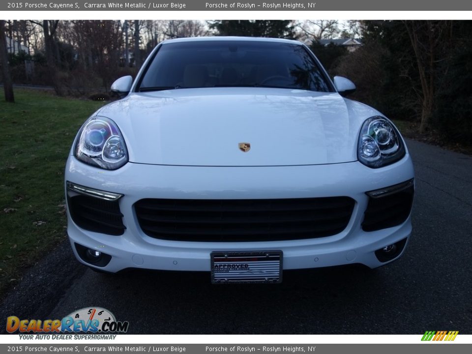 2015 Porsche Cayenne S Carrara White Metallic / Luxor Beige Photo #2