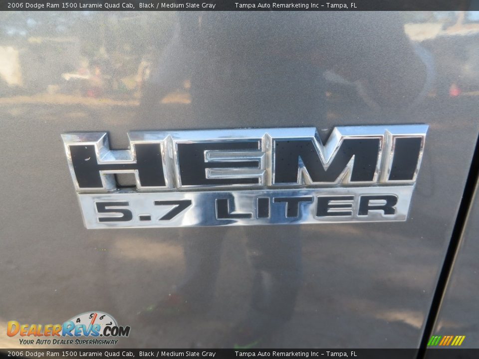 2006 Dodge Ram 1500 Laramie Quad Cab Black / Medium Slate Gray Photo #10