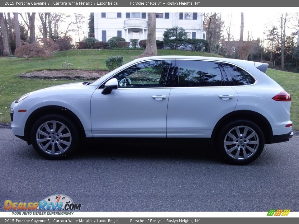2015 Porsche Cayenne S Carrara White Metallic / Luxor Beige Photo #3