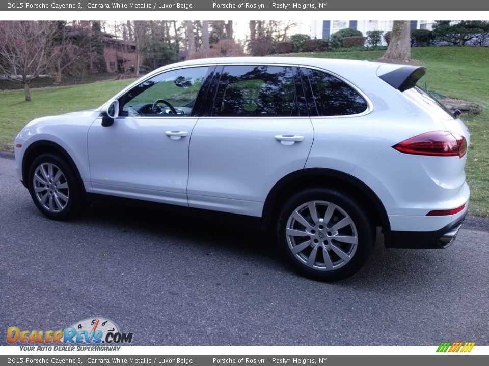 2015 Porsche Cayenne S Carrara White Metallic / Luxor Beige Photo #4