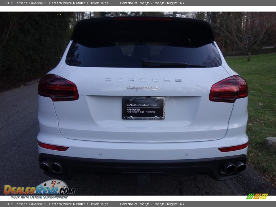 2015 Porsche Cayenne S Carrara White Metallic / Luxor Beige Photo #5