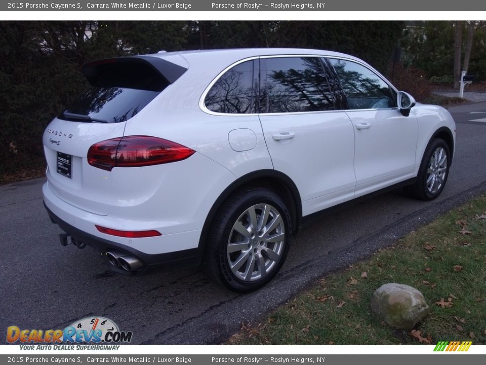 2015 Porsche Cayenne S Carrara White Metallic / Luxor Beige Photo #6