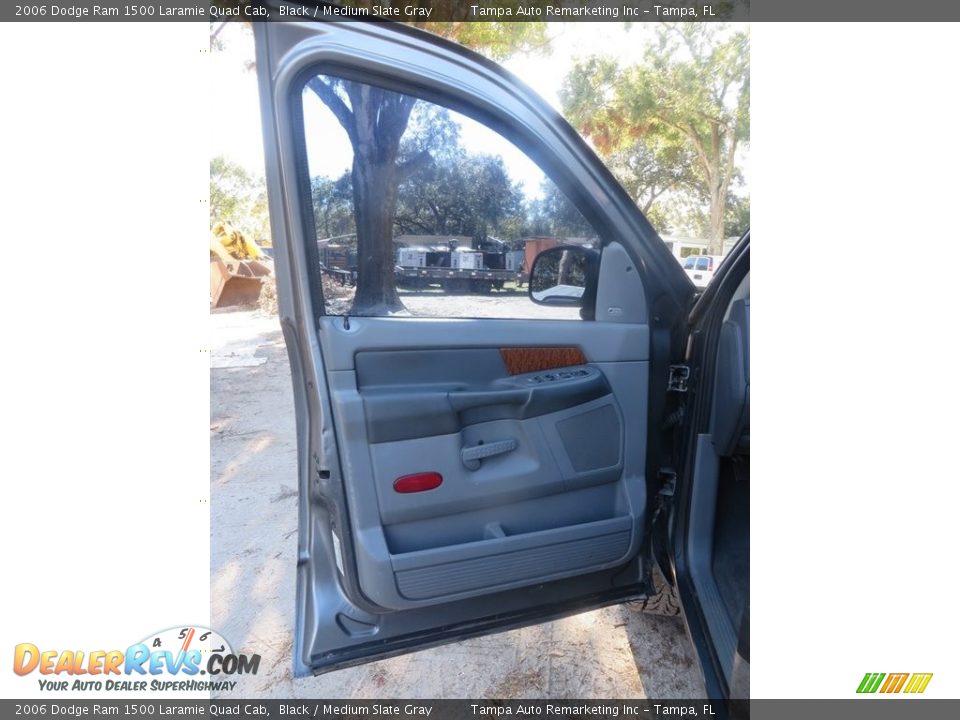 2006 Dodge Ram 1500 Laramie Quad Cab Black / Medium Slate Gray Photo #14