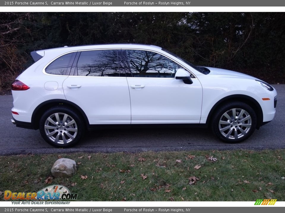 2015 Porsche Cayenne S Carrara White Metallic / Luxor Beige Photo #7
