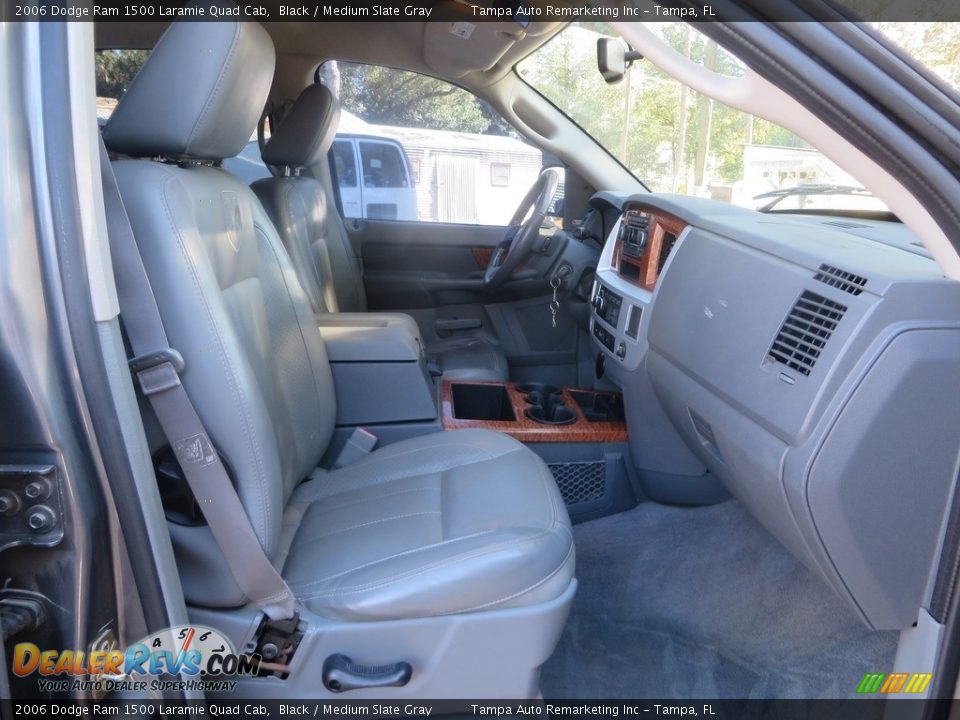 2006 Dodge Ram 1500 Laramie Quad Cab Black / Medium Slate Gray Photo #16