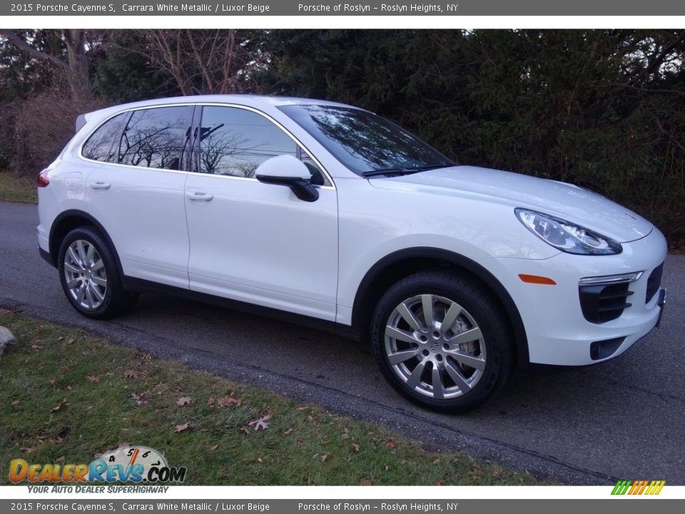 2015 Porsche Cayenne S Carrara White Metallic / Luxor Beige Photo #8