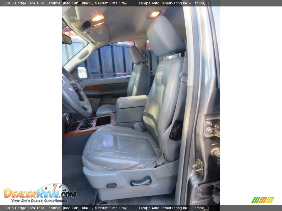 2006 Dodge Ram 1500 Laramie Quad Cab Black / Medium Slate Gray Photo #17