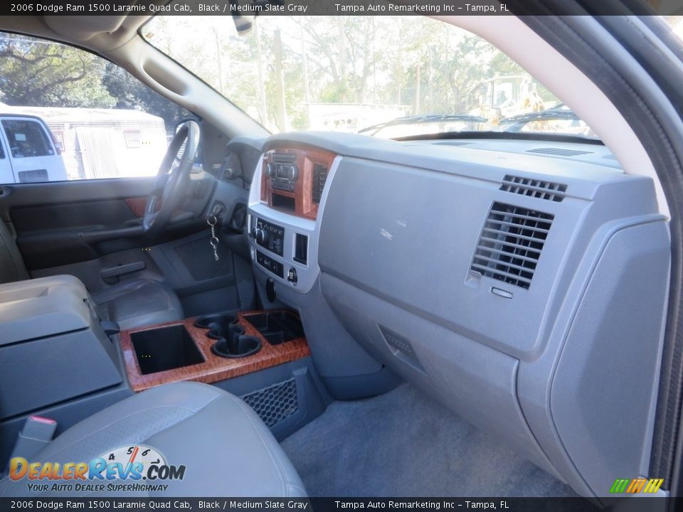2006 Dodge Ram 1500 Laramie Quad Cab Black / Medium Slate Gray Photo #19