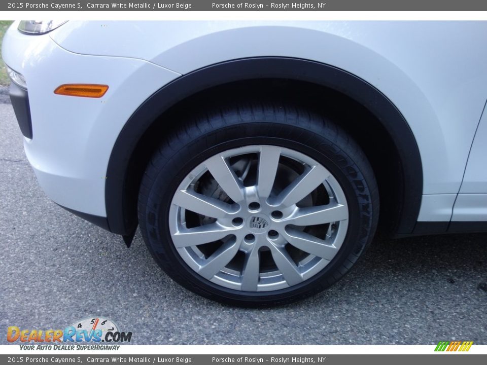 2015 Porsche Cayenne S Carrara White Metallic / Luxor Beige Photo #9
